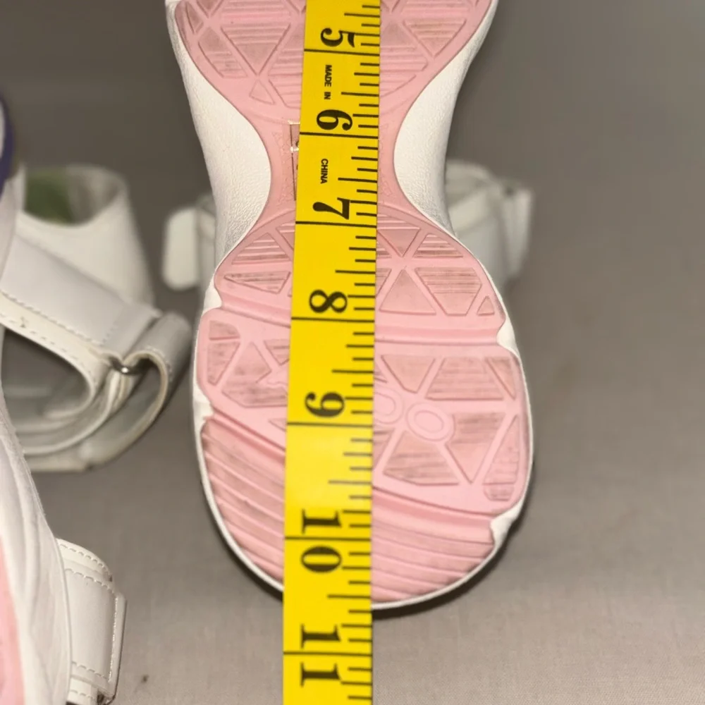 Aldo White and Purple Platform Sandals - Picture 6 of 10